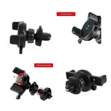 Rotatable Car Air Vent Phone Holder Stand Mount with Automatic Clip for LAVA V+6 PRIME (2019) - Black