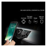 Rotatable Car Air Vent Phone Holder Stand Mount with Automatic Clip for LAVA IRIS 51 (2019) - Black