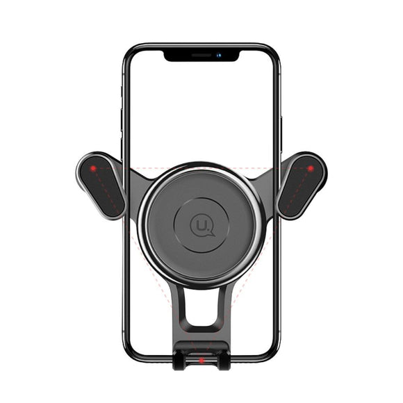Rotatable Triangle Universal Car Air Vent Phone Holder Stand Mount with Clip for Vivo V17 Pro (2019) - Black