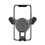 Rotatable Triangle Universal Car Air Vent Phone Holder Stand Mount with Clip for ZTE Axon 10 Pro 5G (2020) - Black
