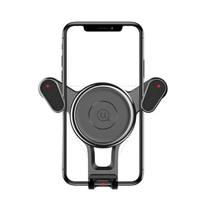 Rotatable Triangle Universal Car Air Vent Phone Holder Stand Mount with Clip for Sharp Aquos Zero2 (2019) - Black