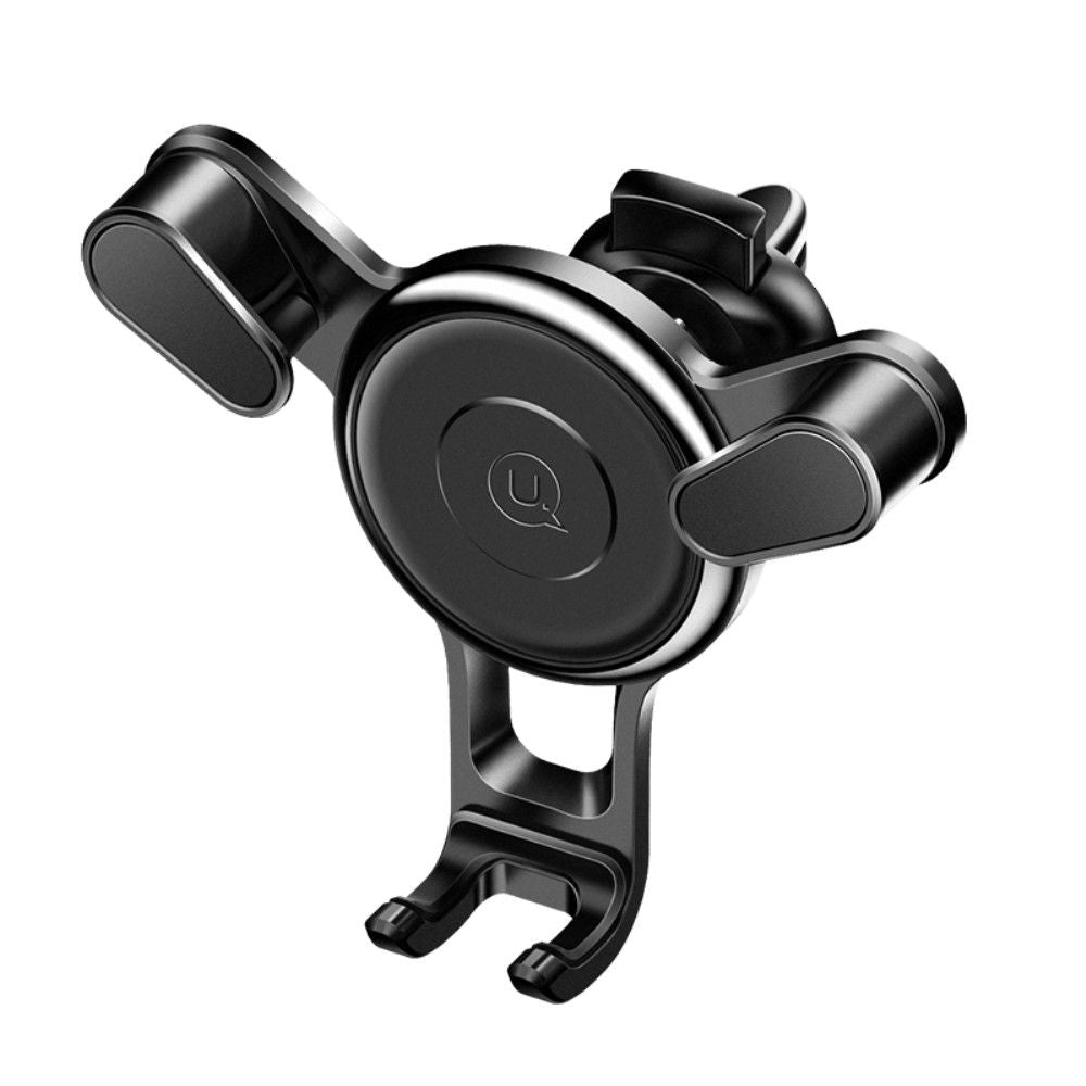 Rotatable Triangle Universal Car Air Vent Phone Holder Stand Mount with Clip for Infinix S5 Pro (2020) - Black