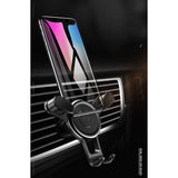 Rotatable Triangle Universal Car Air Vent Phone Holder Stand Mount with Clip for Oppo Find X2 (2020) - Black