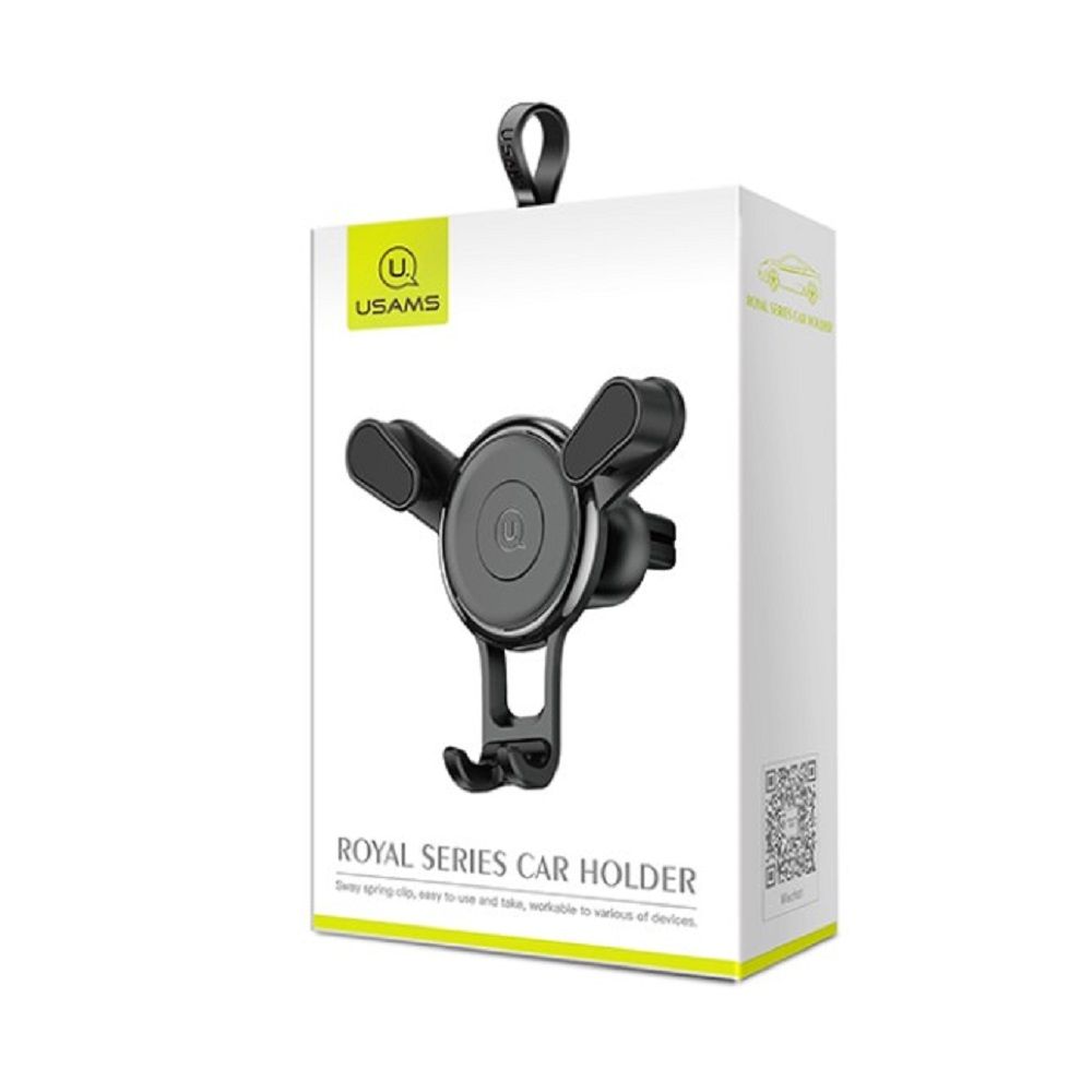 Rotatable Triangle Universal Car Air Vent Phone Holder Stand Mount with Clip for Infinix S5 Pro (2020) - Black