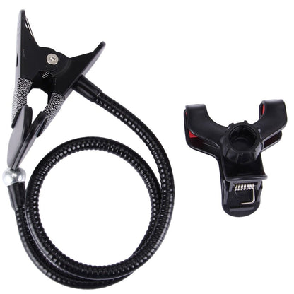 Flexible Metal Long Arm Lazy Bracket Holder with Phone Clamp & Desk Clip. Multi-function: Desktop, Bed Headboard, Car, Sofa. for BBK iQOO Neo 855S Racing (2019) - Black