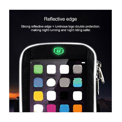 Waterproof Reflective Armband Case with Touchscreen with 2 Compartments Sport Running Walking Cycling Gym for Sharp Aquos Wish2 (2022)