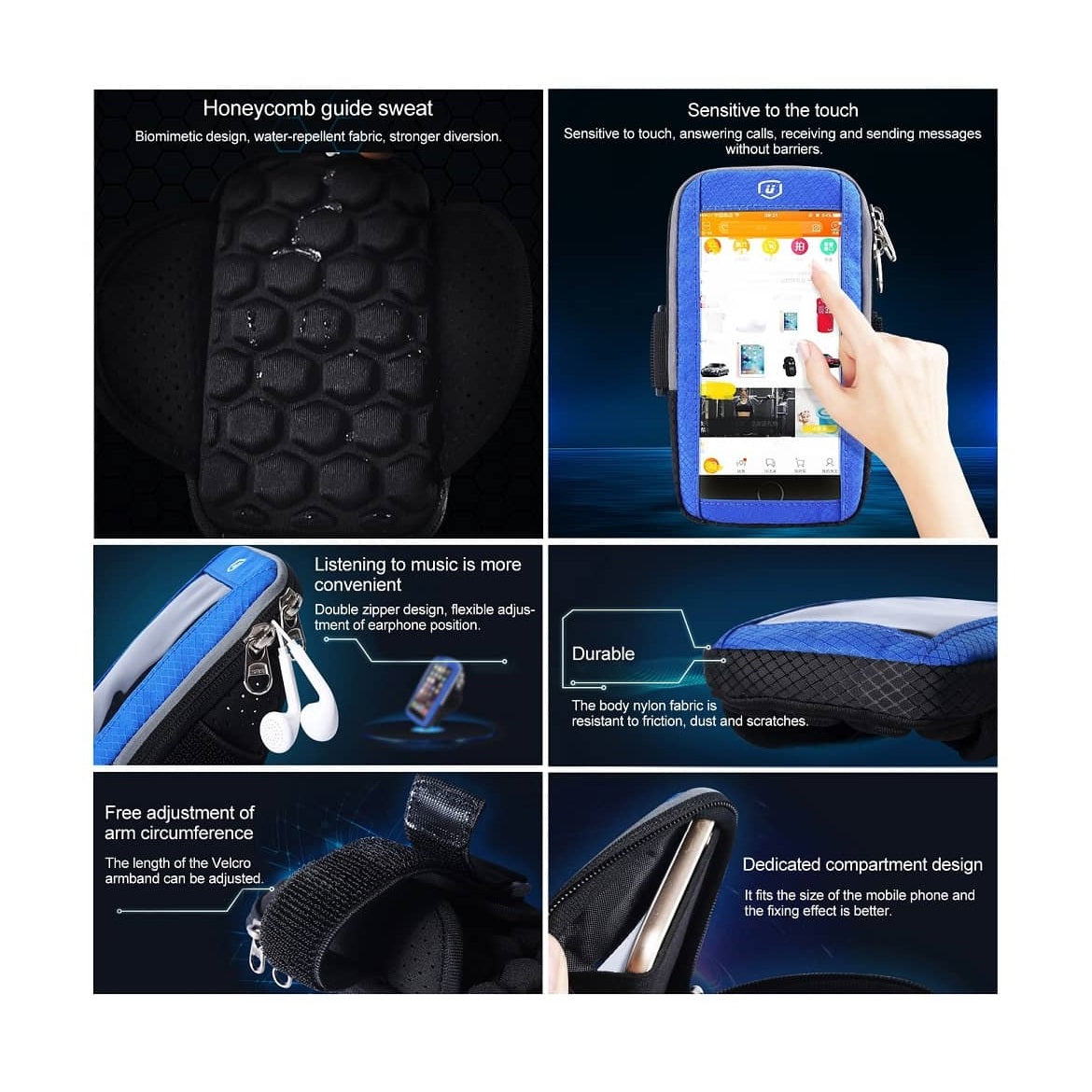 Waterproof Reflective Armband Case with Touchscreen with 2 Compartments Sport Running Walking Cycling Gym for Xiaomi Civi 1S (2022)