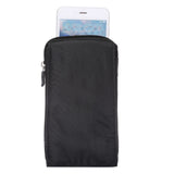 Multi-functional Belt Wallet Stripes Pouch Bag Case Zipper Closing Carabiner for SONY XPERIA PRO (2020)
